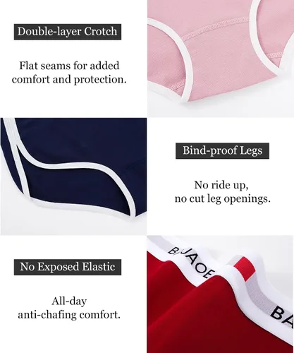 Vista 4 de Ropa interior de algodón para mujer, bragas atrevidas para mujer, bikini cómodo