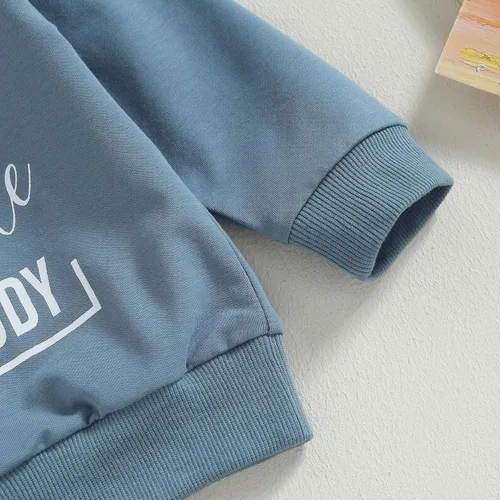 Vista 5 de Conjunto de ropa para bebé recién nacido, sudadera de manga larga y pantalones para niños pequeños, para otoño e invierno, 2 piezas