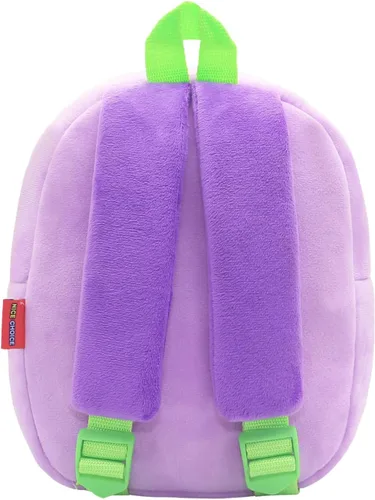Vista 3 de NICE CHOICE Linda bolsa cruzada para niños pequeños de peluche con dibujos animados, mini bolsa de viaje para bebé niña niño de 2 a 6 años, Mochila