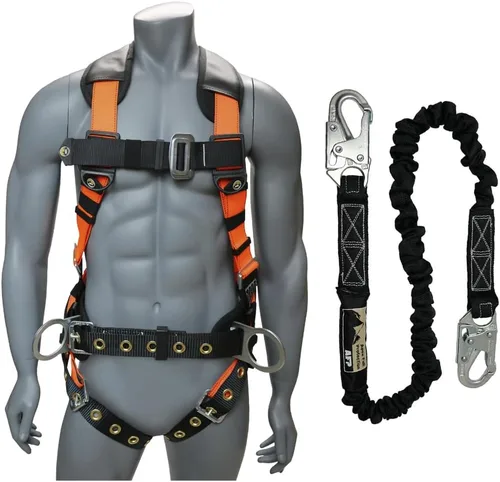 Vista 11 de Kit de arnés de protección contra caídas cómodo AFP Demon – Arnés de seguridad de cuerpo completo OSHA/ANSI PPE para trabajo de construcción