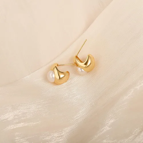 Vista 6 de Aretes colgantes de plata de ley 925 seleccionados a mano AAA+ de 7.5 a 0.315 in, perlas cultivadas de agua dulce blanca, joyería para mujeres