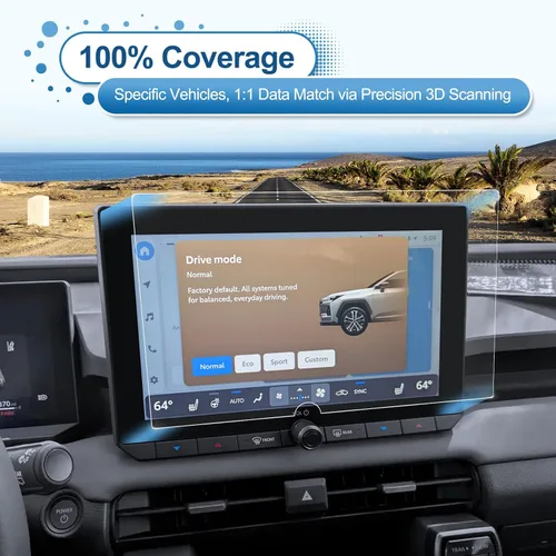Vista 4 de Paquete de 2 protectores de pantalla RAV4 2026 para Toyota RAV4 (10.5 pulgadas Navi+12.3 pulgadas Dash) (LE/SE/XLE Premium/Woodland), vidrio