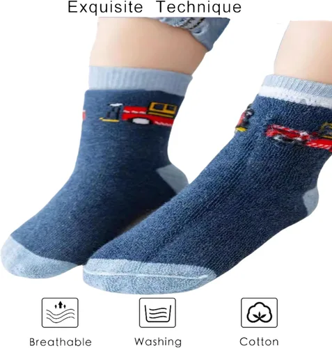 Vista 3 de Calcetines deportivos para niños, diseño de dinosaurios, 10 pares