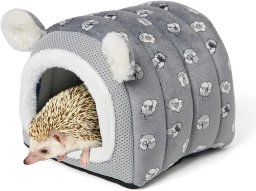 Vista 7 de Cama Cueva de Erizo Escondite Casa de Erizo Accesorios de Erizo, Casa de Erizo, Suministros de Jaula para Animales Pequeños de Hámster Casa Cálida
