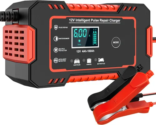 Vista 6 de NEXPEAK Cargador de batería de 10 amperios y 6 amperios para baterías de plomo-ácido de 12 V/24 V