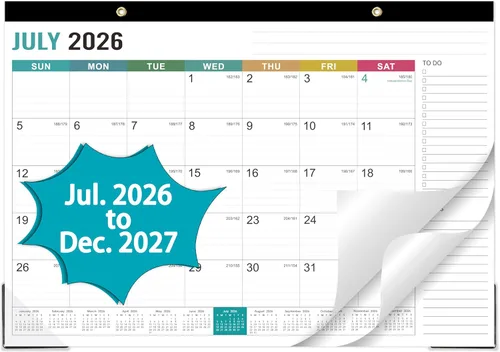 Vista 8 de Calendario de escritorio 2026-2026, enero 2026 - diciembre 2026, 12 blocs mensuales de escritorio/calendario de pared 2 en 1, 17 x 12 pulgadas