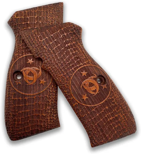 Vista 2 de CZ-75 - Empuñadura de pistola hecha a mano de madera de nogal Ars.067