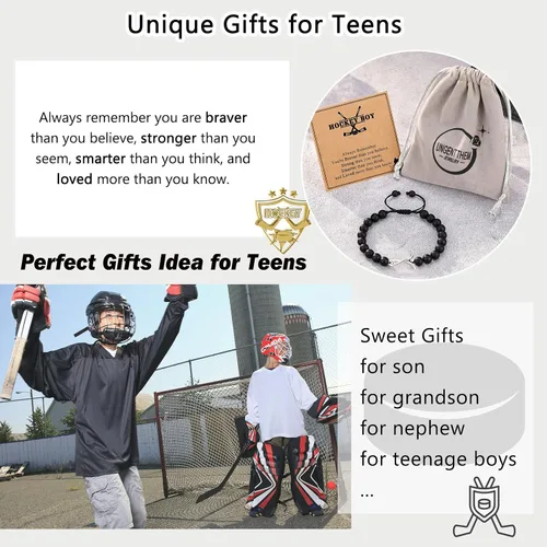 Vista 5 de UNGENT THEM Regalos para adolescentes y niños, pulsera de béisbol, baloncesto, fútbol, fútbol, regalos para niños, regalos de graduación