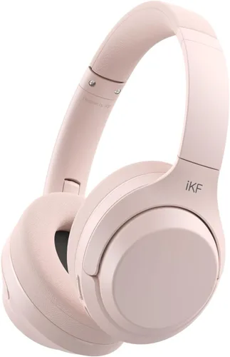 Vista 11 de iKF T1 Auriculares inalámbricos sobre la oreja, tiempo de reproducción de 50 horas, graves profundos, plegables Bluetooth Multi-Point