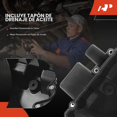 Vista 7 de A-Premium Cárter de aceite del motor con tapón de drenaje compatible