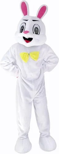 Vista 6 de Disfraz de conejo de Pascua para adultos, disfraz de conejo de Pascua de lujo para hombres y mujeres, traje de mascota de conejo de felpa