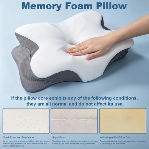 Vista 5 de Almohada cervical cervical para aliviar el dolor, almohada cervical