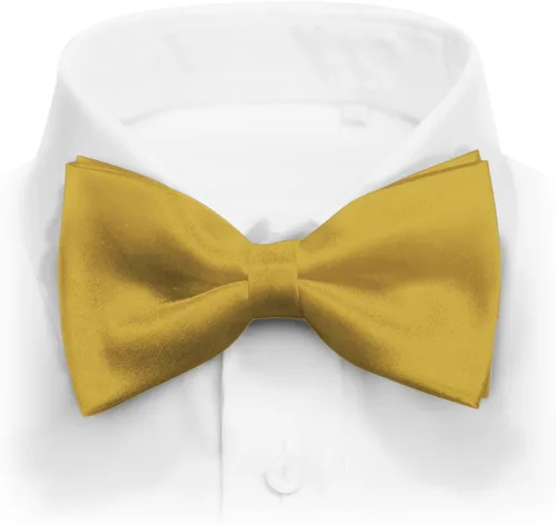 Vista 16 de Pajarita de esmoquin formal de satén preatada clásica para hombre, longitud ajustable, gran variedad de colores disponibles Negro