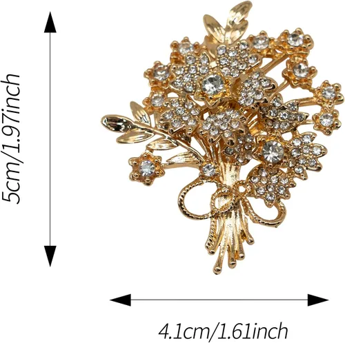 Vista 2 de Broche bonito y elegante para mujer, broche de flores para ropa de mujer