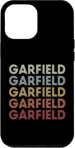 Vista 25 de Funda con texto vintage para iPhone 16 Garfield Michigan Garfield MI Retro