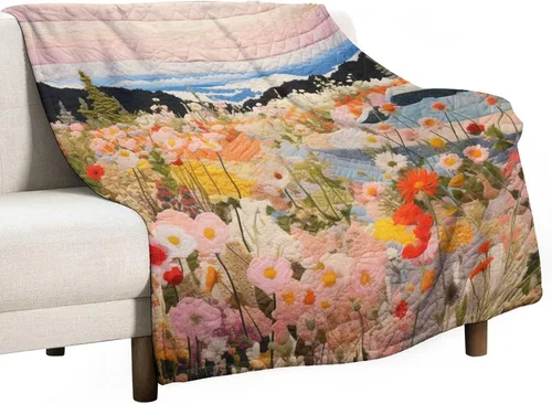 Vista 20 de Manta de verano con parches bohemios, vintage, bohemia, acogedora manta de franela para sofá, cama para niños y adultos, 30 x 40 pulgadas, manta