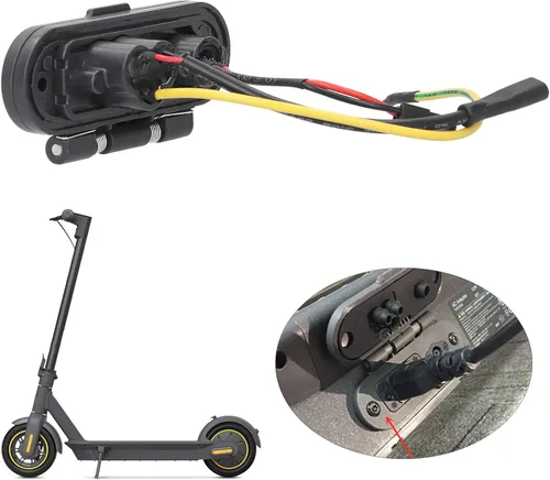Vista 6 de Reemplazo del enchufe de la cubierta, conjunto de puerto de carga de scooter eléctrico, pieza de repuesto compatible con accesorios Ninebot 9 MAX G30