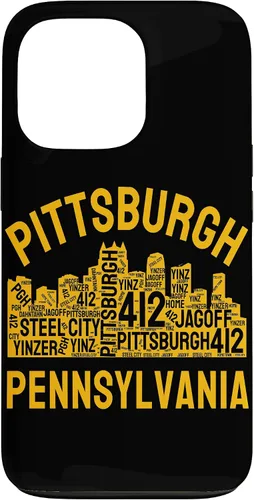 Vista 10 de Carcasa para iPhone 16 Pittsburgh Pennsylvania Steel City Skyline 412 Yinz Home