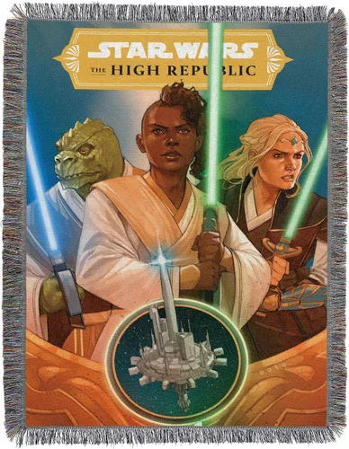Vista 9 de Northwest Manta tejida de tapiz de Star Wars, 48 x 60 pulgadas, alimenta a los porgs