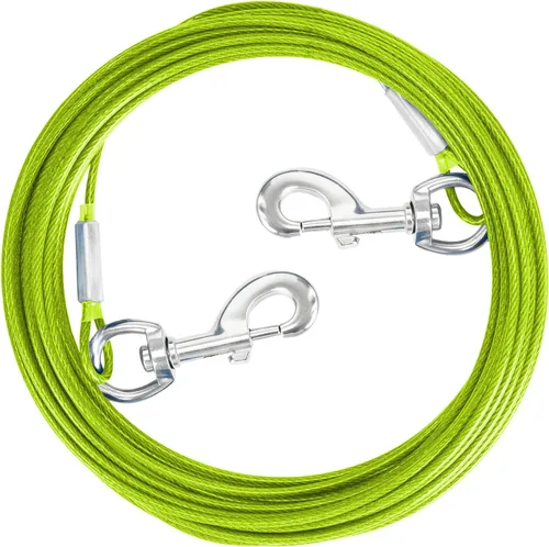 Vista 22 de Cable de Amarre para Perros, 10/20/30/50/100 Pies, Correas para Perros a Prueba de Mordidas para el Patio, Cable de Amarre Resistente para Perros