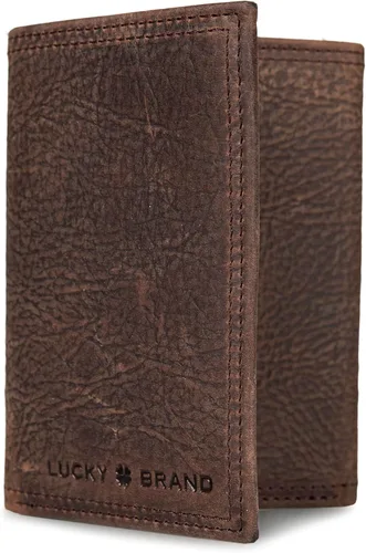 Vista 6 de Lucky Brand Men's Trifold Wallet ID Window Card Slots Genuine Leather Organization Durable Stylish