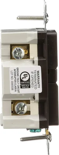 Vista 5 de Eaton GFCI - Receptáculo dúplex de autoprueba 20A -125V con placa de pared de tamaño estándar, color marrón