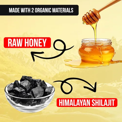 Vista 6 de Ashraf Naturals Honey Shilajit - Miel prémium mejora tu energía natural Shilajit mezcla con extractos de hierbas y soporte de vitalidad, 15 sobres x