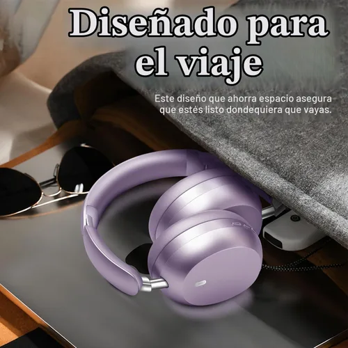 Vista 7 de Wentronic Y04 - Audífonos inalámbricos Bluetooth sobre la oreja, sumérgete en cada ritmo con cancelación activa de ruido y sonido de alta
