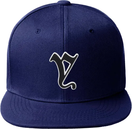 Vista 315 de Daxton Gorra clásica con visera de billete plano con letras del alfabeto inglés antiguo de la A a la Z