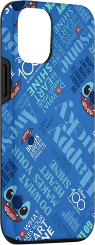 Vista 3 de Funda para iPhone 15 Disney 100 Stitch Smile Haz lo que hace que tu corazón brille D100