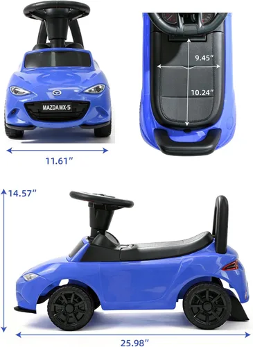 Vista 6 de Vehículo de empuje para niños MX-5 con licencia Azul