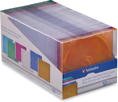 Vista 6 de Verbatim - Estuches para CD, DVD y Blu-Ray transparentes, delgados, 5.2 mm – Paquete de 25
