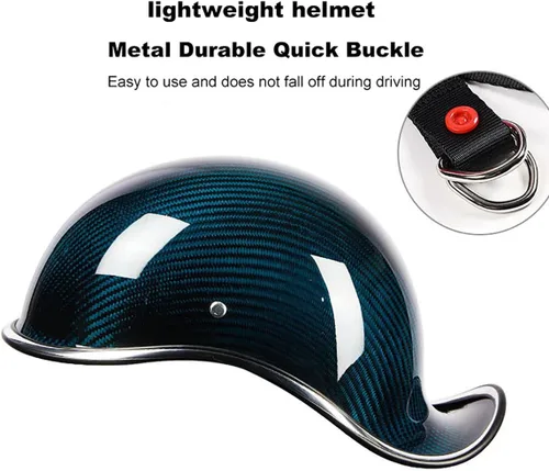 Vista 6 de Medio casco de motocicleta aprobado por ECE/DOT para adultos, casco de motocicleta para hombres y mujeres, casco de motocicleta vintage, medio casco