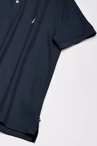 Vista 4 de Nautica playera polo clásica de mangas cortas, color sólido, para hombre