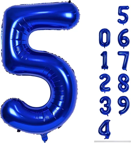 Vista 128 de Globo negro del número 0 para niñas y niños, 40 pulgadas, grande, número 0-9, de papel de aluminio, de Mylar para helio, juego de globos digitales