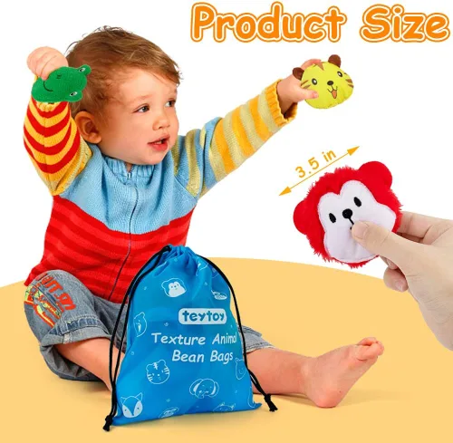 Vista 7 de teytoy Bolsitas Sensoriales para Niños Paquete de 10, Bolsitas Sensoriales con Textura, Juguetes Sensoriales para Autismo, Juguetes Sensoriales