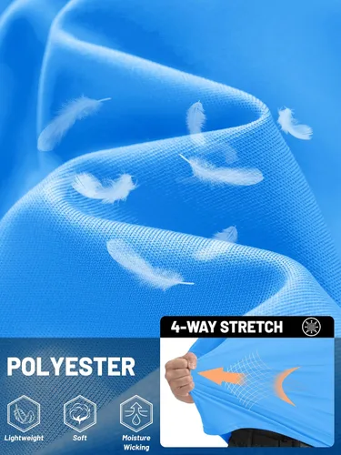 Vista 4 de TACVASEN Camisetas de natación para hombre, camiseta de protección contra erupciones SPF de manga corta, UPF 50, de secado rápido, ligera