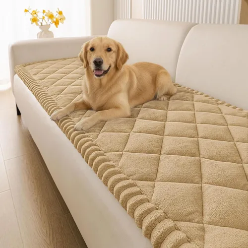 Vista 17 de Smiry Couch Cover for Dogs, Non Slip Washable Pet Sofa Protector for Large Dogs, Cats, Fuzzy Plush Sofa Covers Backrest & Armrest, Against Fur, Dirt