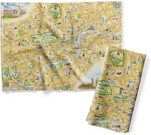 Vista 23 de Xplorer Maps 1000 Islands Map - Toalla decorativa de harina para cocina, 100% algodón, 18 x 24 pulgadas