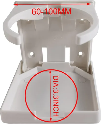 Vista 4 de RONYOUNG 2 uds. Soporte plegable ajustable para bebidas con tornillos/portavasos ajustable para marino/barco/caravana/coche