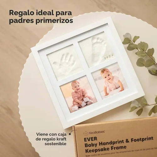 Vista 4 de KeaBabies Kit de manos y huellas para bebé, kit de huella de bebé (blanco alpino)