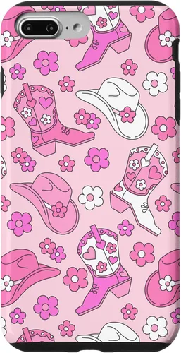 Vista 12 de iPhone 16 Pink Cowgirl Aesthetic Cowboy Boots Cowboy Hat Western Cute Case