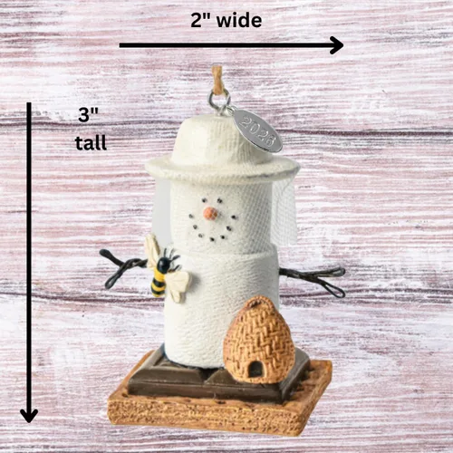 Vista 7 de Idea de regalo para apicultores, regalos de abejas, adornos de Navidad de abeja y apicultor - Viene en caja de regalo por lo que está listo