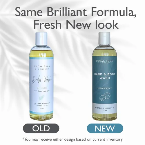 Vista 7 de SoCal Suds & Company Gel de baño orgánico - Jabón líquido suave para manos y cuerpo para hombres y mujeres, fabricado con aceites orgánicos y aceite
