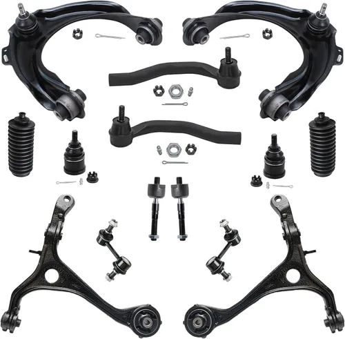 Vista 81 de Detroit Axle - Kit de suspensión frontal de 15 piezas para Jeep Grand Cherokee 99-04 1999 2000 2001 2002 2003 2004, brazos de control superior e