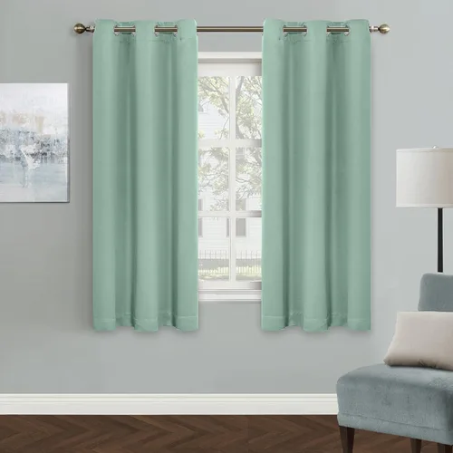 Vista 79 de MYSKY HOME Cortinas Aqua para Armario para Entrada Cortina Opaca para Puerta para Sala de Estar Cortina Oscurecedora de Habitación con Ojales