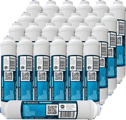 Vista 12 de SpiroPure SP-IC100 Filtro de agua en línea NSF Carbon con 1/4" FNPT, 2" x 10