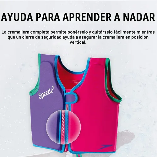 Vista 5 de Speedo Kids Chaleco Salvavidas Clásico para Aprender a Nadar UPF 50