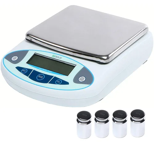 Vista 6 de U.S. Solid Balanza analítica de precisión digital 35.27 oz x 0.00 oz, báscula electrónica de alta precisión para laboratorio, joyería, uso industrial