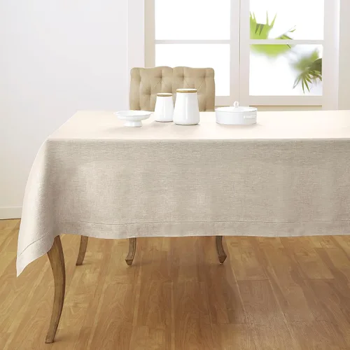 Vista 47 de Solino Home Mantel de lino blanco de 52 x 52 pulgadas, mantel cuadrado de lino 100% puro, con dobladillo clásico, lavable a máquina para verano